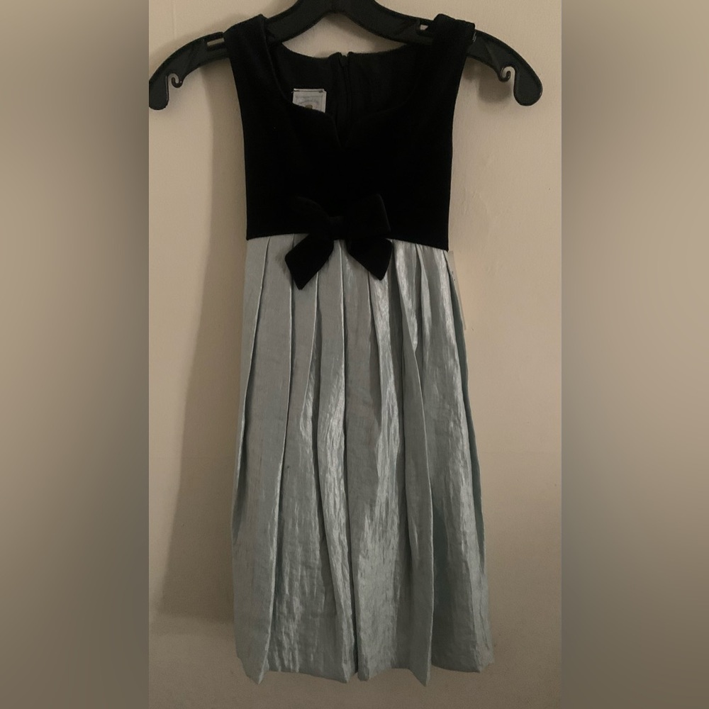 Marmellata Black and Silver Girls Mocktail Style Evening Dress